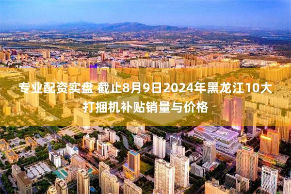 专业配资实盘 截止8月9日2024年黑龙江10大打捆机补贴销量与价格