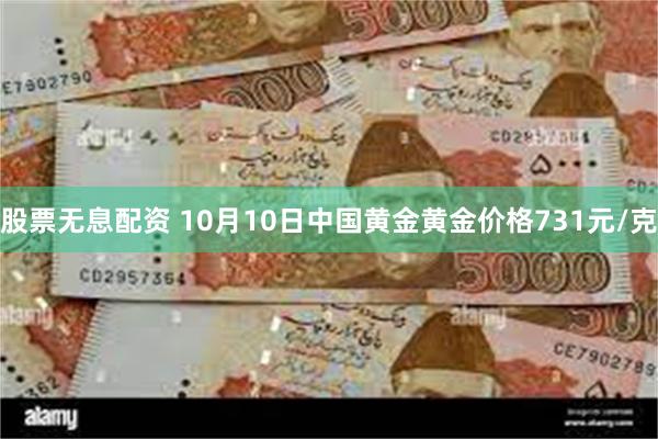 股票无息配资 10月10日中国黄金黄金价格731元/克