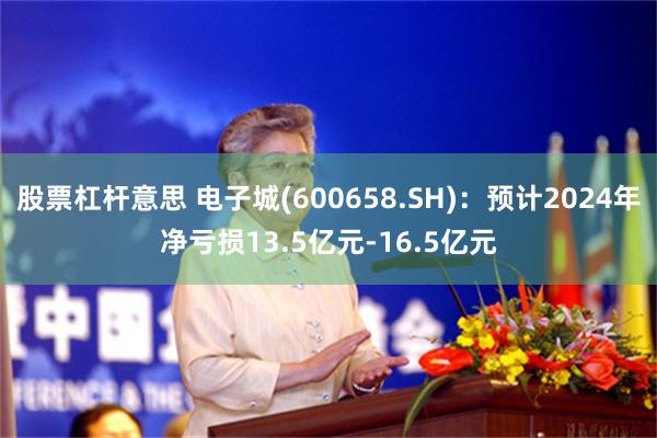 股票杠杆意思 电子城(600658.SH)：预计2024年净亏损13.5亿元-16.5亿元